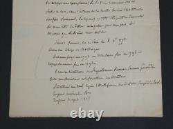 François Sauvo autograph letter signed, Moniteur Universel, 1839