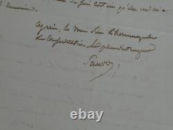 François Sauvo autograph letter signed, Moniteur Universel, 1839