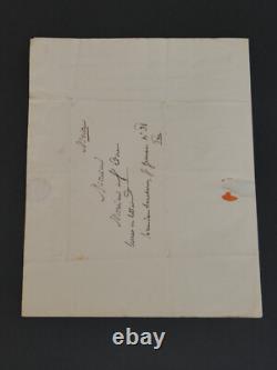 François Sauvo autograph letter signed, Moniteur Universel, 1839