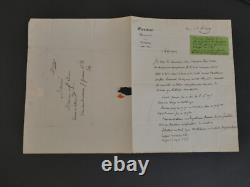 François Sauvo autograph letter signed, Moniteur Universel, 1839