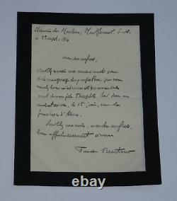 Frantz FUNCK BRENTANO SIGNED AUTOGRAPH LETTER Death of my son WORLD WAR 14/18