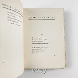 Franz Hellens Poetry of the Night. Signed Sending + Autographed Letter. Nrf First Edition