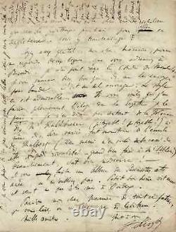 Franz Liszt Exceptional Autograph Letter Signed To Schlesinger. 1838 Unpublished