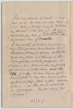 Frédéric Godet Long letter autograph signed to Mlle Risler 6 pages 1886