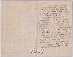 Frédéric Godet Long letter autograph signed to Mlle Risler 6 pages 1886