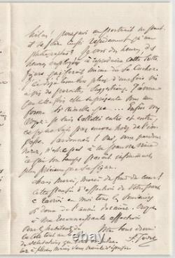 Frédéric Godet Signed Autograph Letter, Kochlin-Claudon Affair, 1887