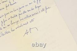 Frenaud Signed Autograph Letter To Georges Raillard Eo Envoi Autographe 1964