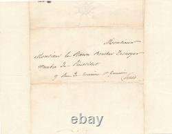 From TURENNE to Baron Desnoyers, engraver, professor, signed autograph letter