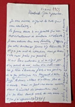 Fz85-General Maurice Gamelin Signed Autograph Letter - 1955 Politics