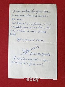 Fz85-General Maurice Gamelin Signed Autograph Letter - 1955 Politics