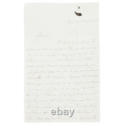 GARNIER Autographed letter signed to Victor Hugo 1857