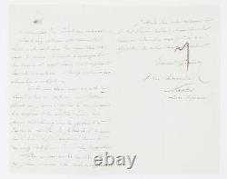 GARNIER Autographed letter signed to Victor Hugo 1857