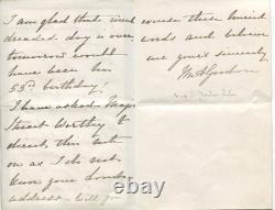 GORDON (M A) Gordon Pasha. Autographed letter signed to Dear Mister Talbot