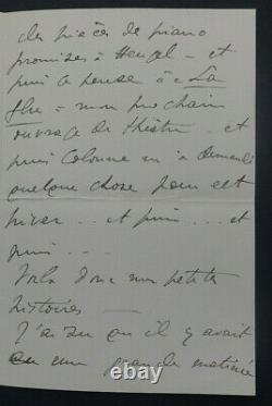 Gabriel Dupont Letter Autography Signed