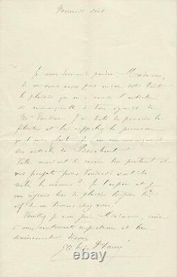 Gabriel Faure Autograph Letter Signed To Madame Tardieu