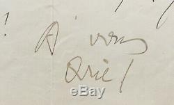 Gabriele D'annunzio Autograph Letter Signed Lettera Autografa Firmata Als