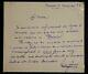 Ganne Louis Letter Autography Signed, Compositor, Paris, 1892