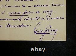 Ganne Louis Letter Autography Signed, Compositor, Paris, 1892