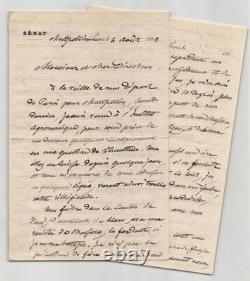 Gaston Bazille Long autograph signed letter of 6 pages, 1885