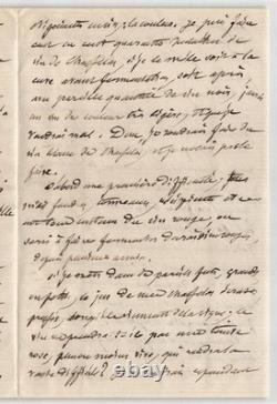 Gaston Bazille Long autograph signed letter of 6 pages, 1885
