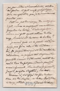 Gaston Bazille Long autograph signed letter of 6 pages, 1885