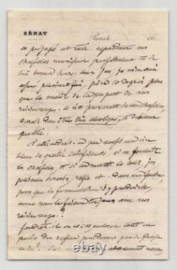 Gaston Bazille Long autograph signed letter of 6 pages, 1885