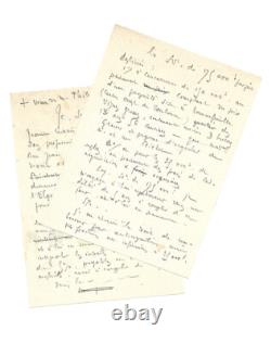 Gaston DOUMERGUE / 2 signed autograph letters / Mistress / Elysée / Marriage