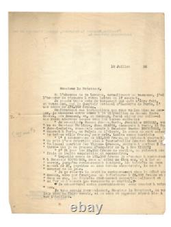 Gaston DOUMERGUE / 2 signed autograph letters / Mistress / Elysée / Marriage