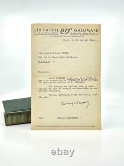 Gaston GALLIMARD Signed Autograph Letter Tolstoy Pléiade Library
