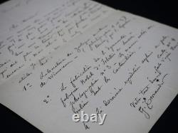 Gaston TISSANDIER signed autograph letter 1877
