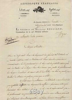 General Belliard / Signed Letter (1802) / Brussels / Villas Of Officers