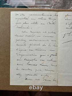 General Boulanger, autographed signed letter 1890