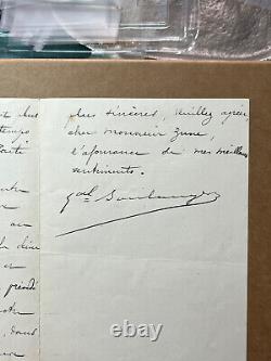 General Boulanger, autographed signed letter 1890