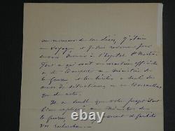 General Charles Denis Bourbaki Autographed Signed Letter, 4 Pages, 1886