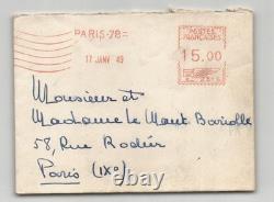 General Charles de Gaulle Autographed Letter Card Thanks & Wishes 1949