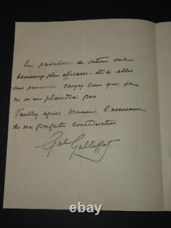 General Gaston Gallifet Autograph letter signed 1885