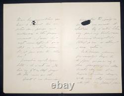 General Georges Boulanger Letter Autography Signed By 4 Pages, 1887