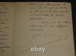 General Georges Boulanger Letter Autography Signed In Colonel, Paris, 1883
