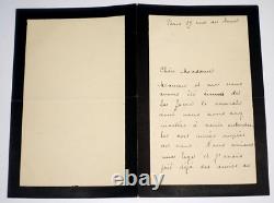 Geneviève Mallarmé Friendly Autographed Letter of Mourning