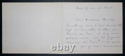 Geneviève Mallarmé Signed Autograph Letter to Catulle Mendès