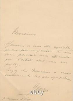 George I of Greece, signed autograph letter to actor Frédéric Febvre, aide