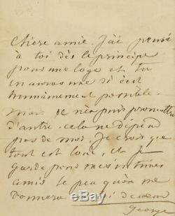 George Sand Autograph Letter Signed Invitation To The First Cosima