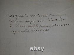George Sand Autograph Letter Signee A Gustave Flaubert On Sedaine - Zola 1876