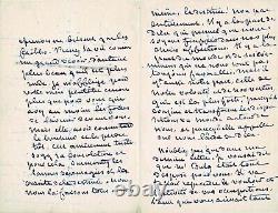 George Sand Autographed Signed Letter. Sublime and Philosophical Letter of Mourning