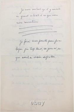 Georges Bataille Autograph Letter Signed on The Tears of Eros
