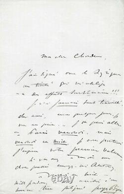 Georges Bizet Autograph Letter Signed Opera The Pretty Girl Of Perth