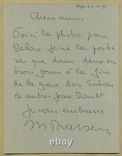Georges Brassens (1921-1981) Signed Autograph Letter To André Tillieu + Photo