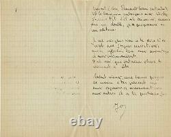 Georges Brassens Autographed Signed Letter 1940 Paris and His First Songs