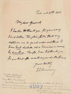 Georges Clemenceau Rare Autograph Letter Signed In English