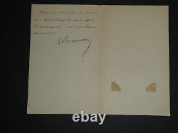 Georges Clemenceau Signed Autograph Letter For Request To Guy Vaucel In 1904